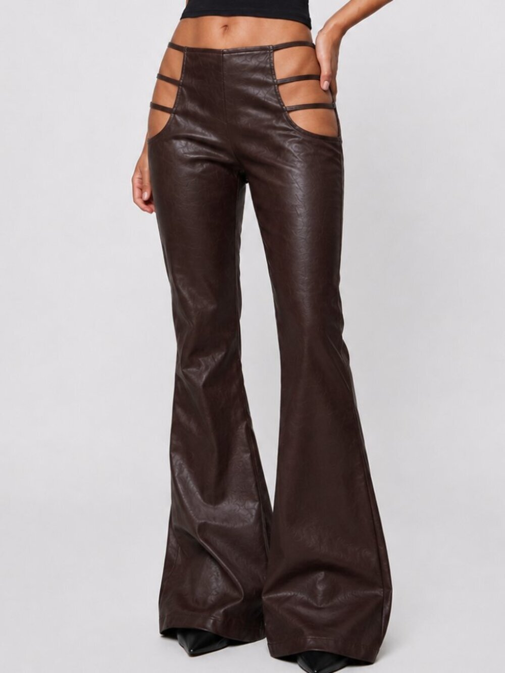 PrettyLittleThing Coated Flare Pants